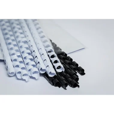 Kontorartikler, Binding combs, sort, hvid
